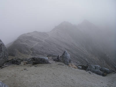 南駒ケ岳方面